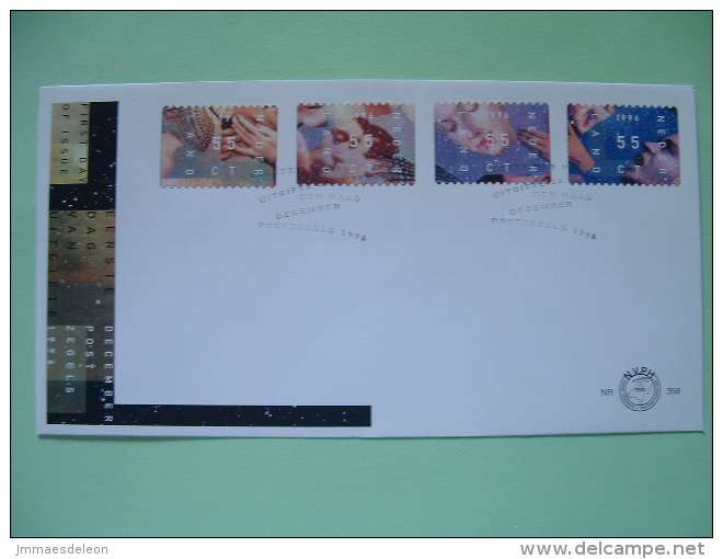 Netherlands 1996 FDC Cover - Collage Of Faces - Hands Wing Ear Mouth Eyes - Brieven En Documenten