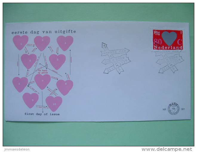 Netherlands 1997 FDC Cover - Surprise Stamps - Inscription Beneath Scratch-off Heart - Brieven En Documenten