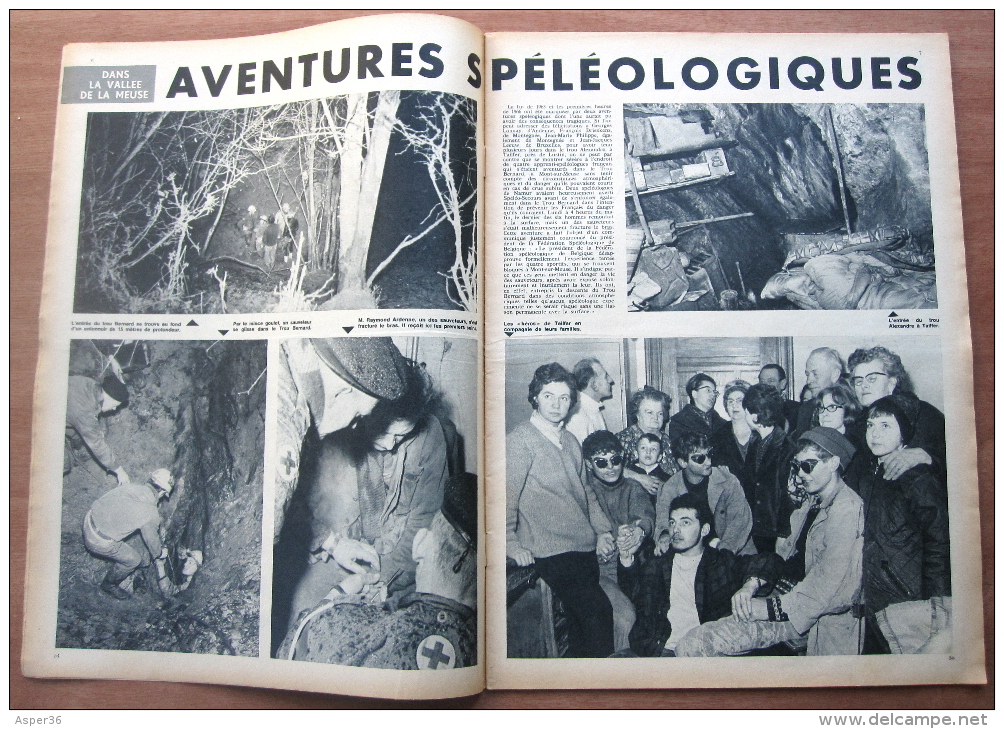 Magazine Avec Article "Aventures Spéléologiques à Tailfer Et Mont-sur-Meuse" 1966 - Collections