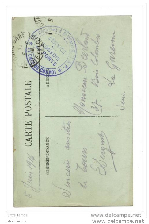 Rare Cachet Artillerie Convois Des Ports - War 1914-18