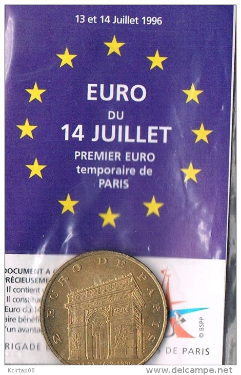 2 EURO De PARIS . Sapeurs-Pompiers . 150 000 Exemplaires . Avec Plaquette Sous Plastique . - Euros Des Villes