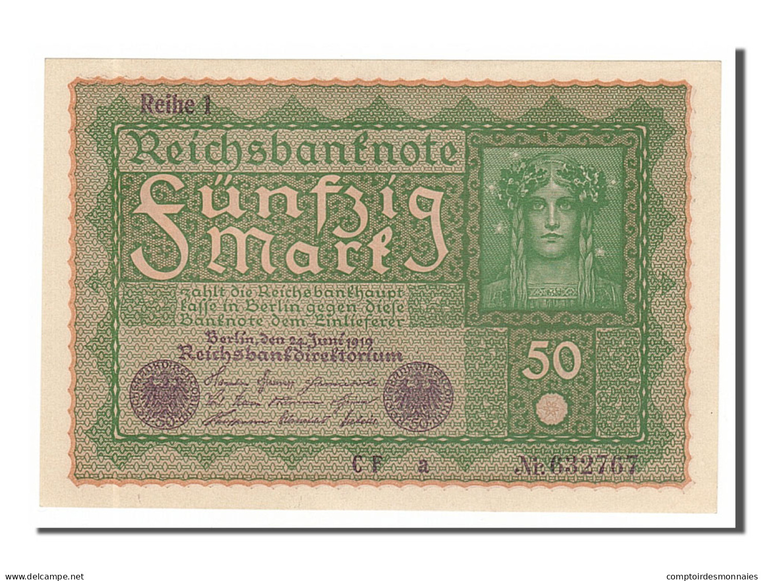 Billet, Allemagne, 50 Mark, 1919, 1919-06-24, NEUF - 50 Mark