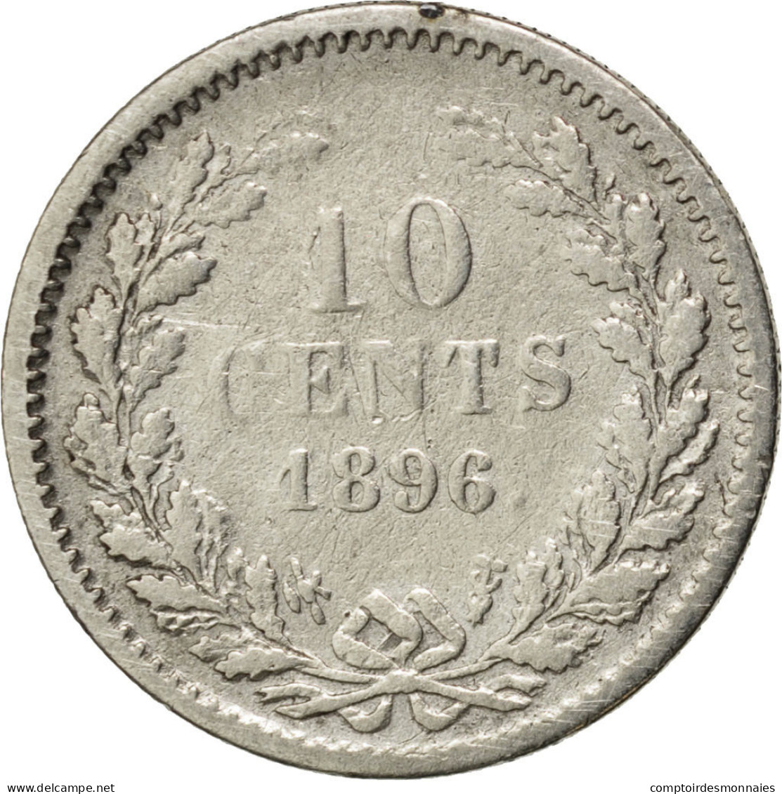 Monnaie, Pays-Bas, Wilhelmina I, 10 Cents, 1896, TB, Argent, KM:116 - 10 Cent