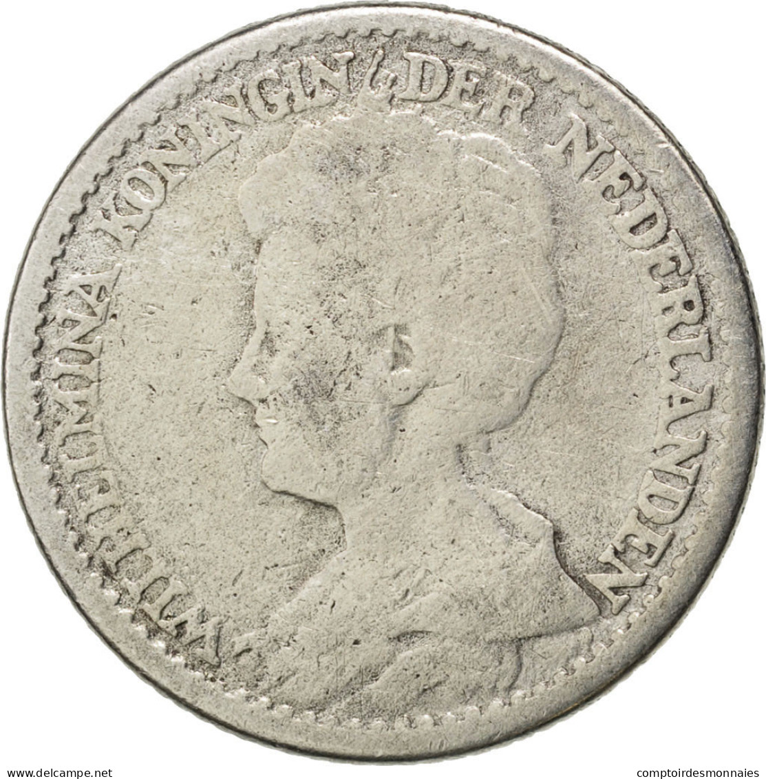 Pays-Bas, Wilhelmina I, 25 Cents, 1613, Argent, B+, KM:146 - 25 Cent