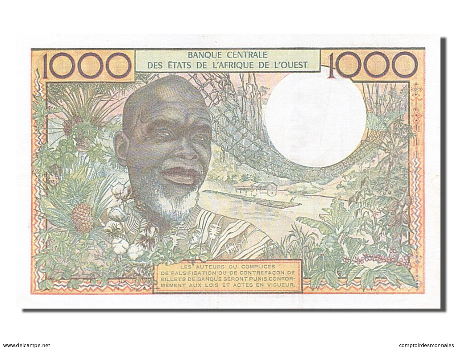 Billet, West African States, 1000 Francs, 1959, SUP - Other - Africa