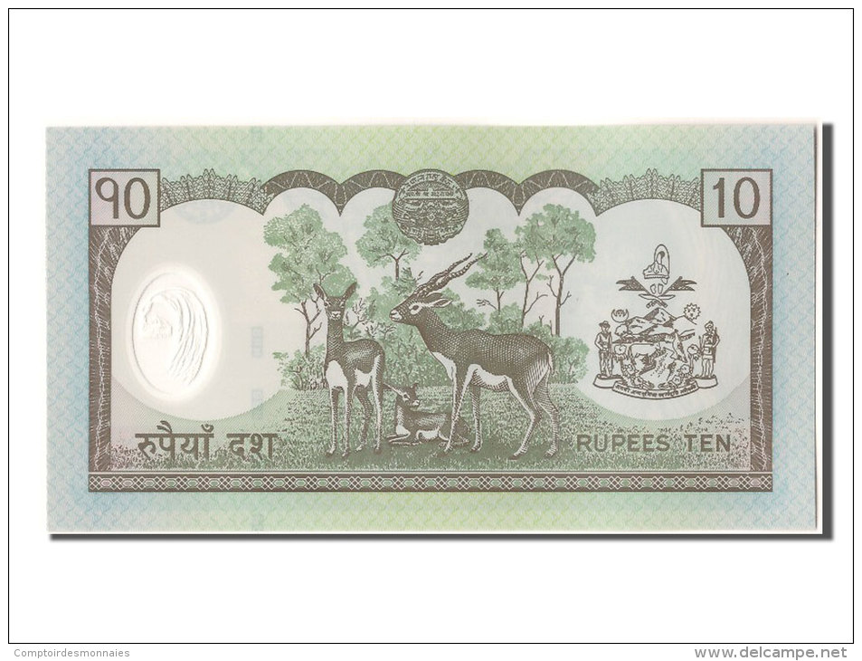 [#303055] Népal, 10 Rupees Type Bir Bikram - Nepal