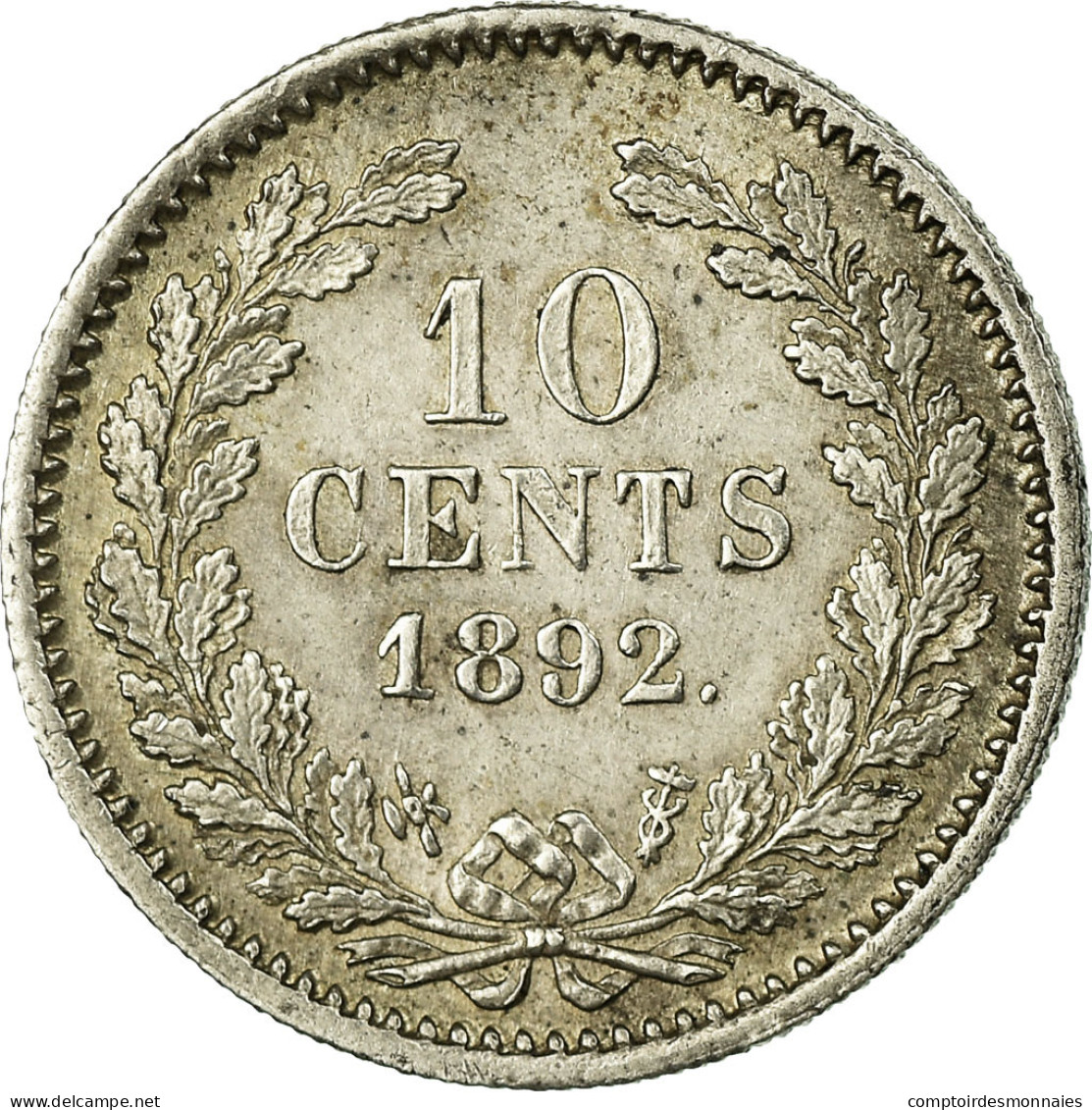 Monnaie, Pays-Bas, Wilhelmina I, 10 Cents, 1892, SUP, Argent, KM:116 - 10 Cent