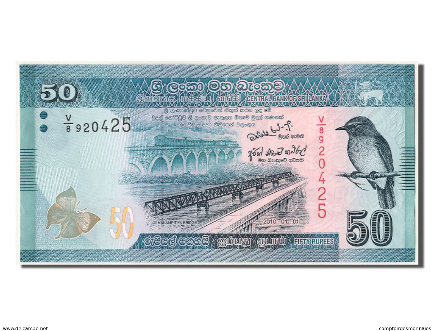 Billet, Sri Lanka, 50 Rupees, 2010, 2010-01-01, NEUF - Sri Lanka