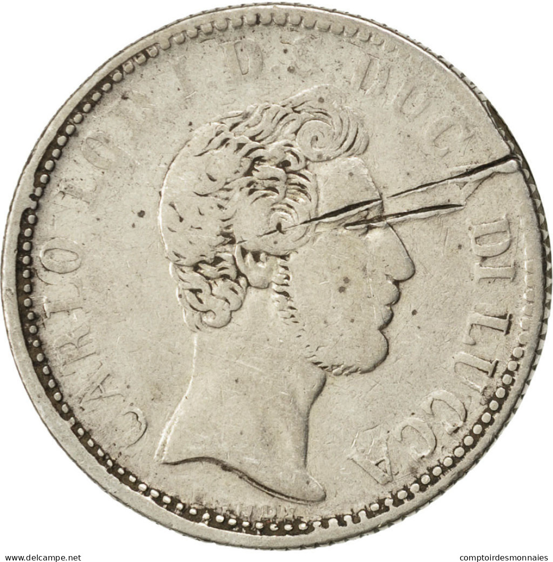 Monnaie, États Italiens, LUCCA, 2 Lire, 1837, TB, Argent, KM:41 - Lucca