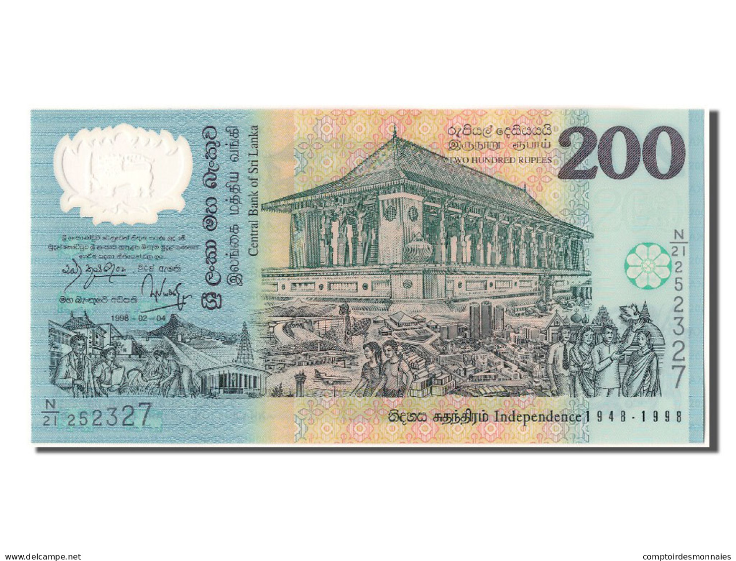 Billet, Sri Lanka, 200 Rupees, 1998, 1998-02-04, NEUF - Sri Lanka