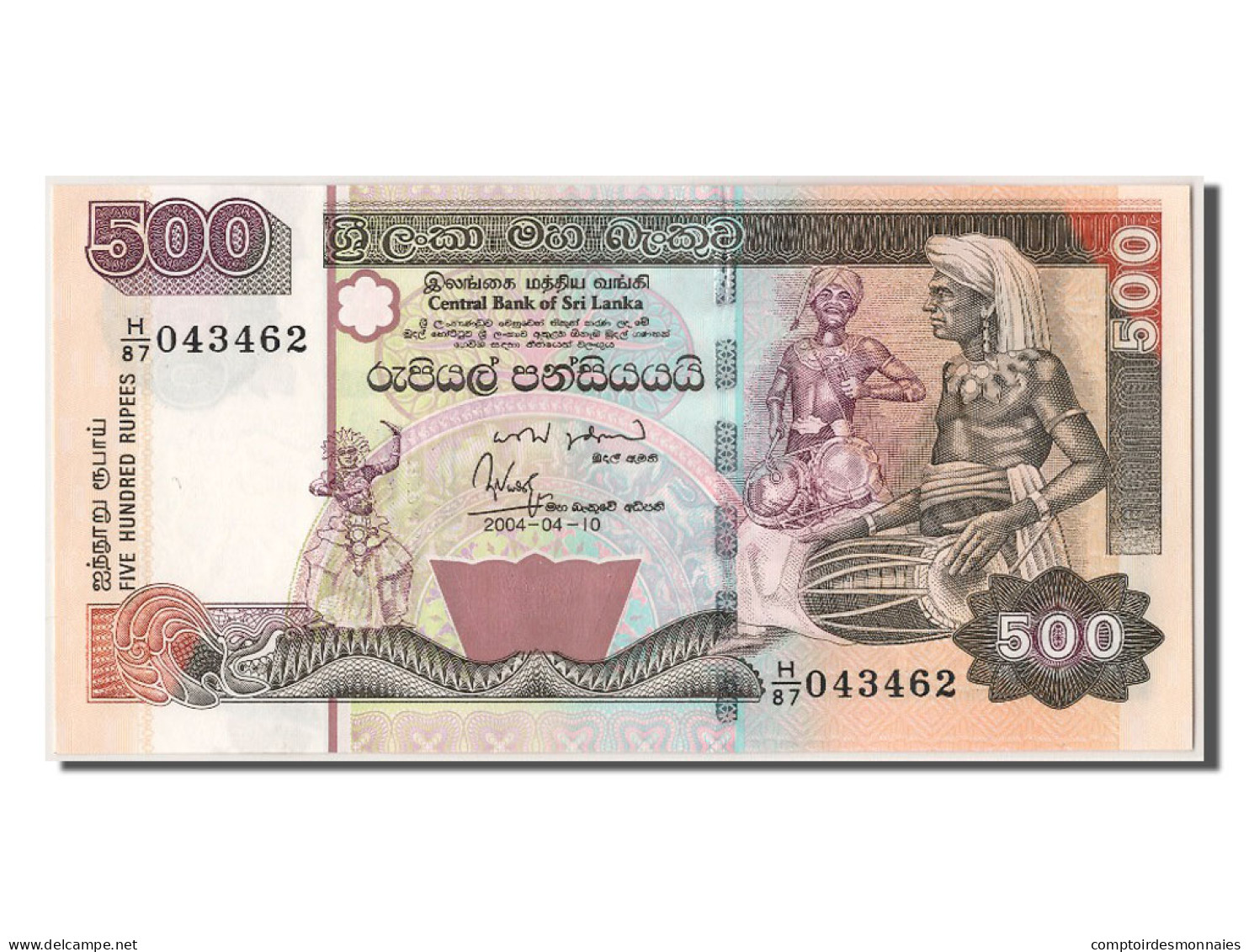 Billet, Sri Lanka, 500 Rupees, 2004, 2004-04-10, NEUF - Sri Lanka