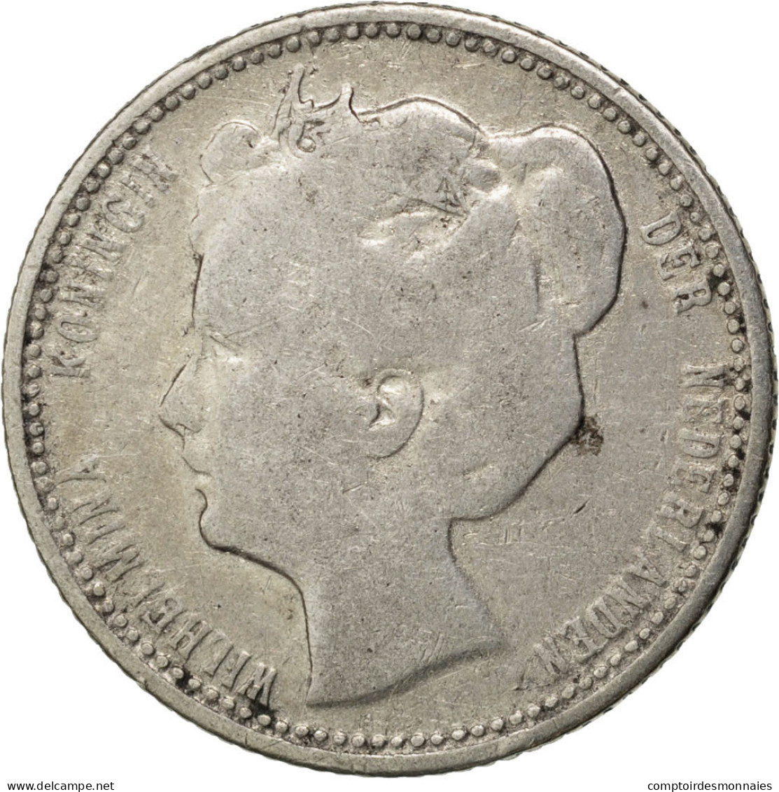 Pays-Bas, Wilhelmina I, 25 Cents, 1906, Argent, TB, KM:120.2 - 25 Centavos