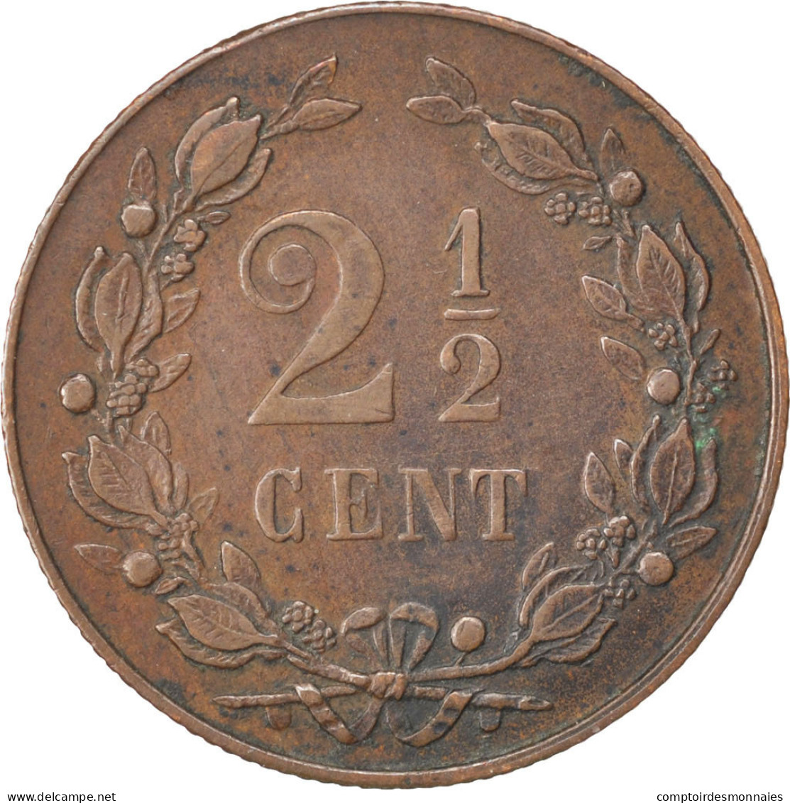 Monnaie, Pays-Bas, Wilhelmina I, 2-1/2 Cent, 1898, TTB+, Bronze, KM:108.2 - 2.5 Cent