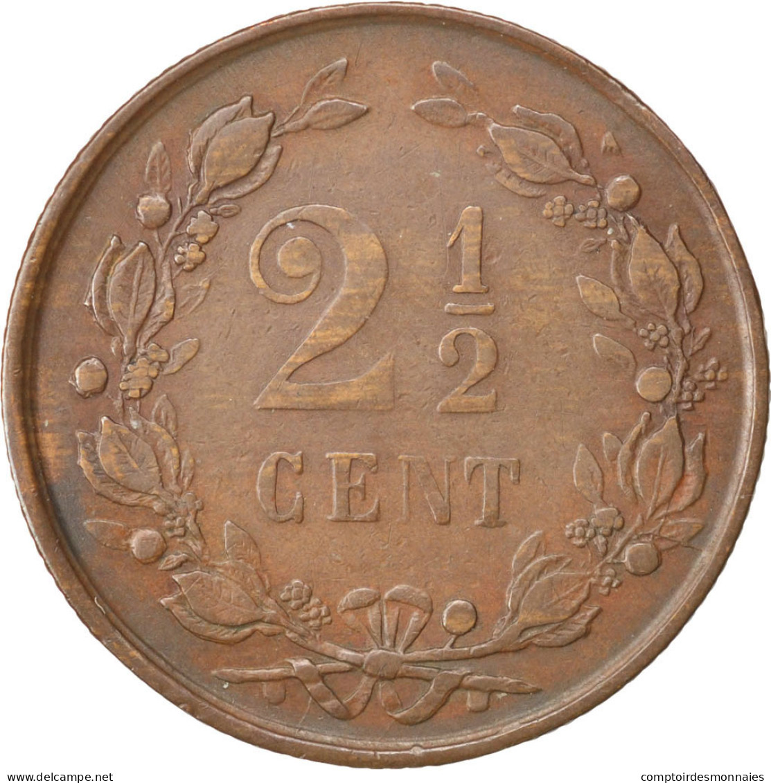 Monnaie, Pays-Bas, Wilhelmina I, 2-1/2 Cent, 1894, TTB, Bronze, KM:108.2 - 2.5 Cent