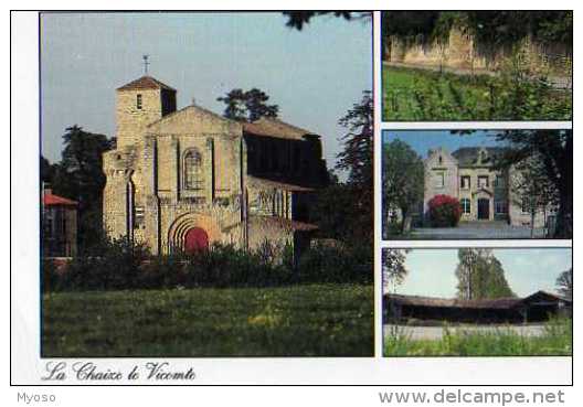 85 LA CHAIZE LE VICOMTE Eglise St Nicolas XI°s Remparts Du Chateau Maison De Retraite Payraudeau Lavoir - La Chaize Le Vicomte