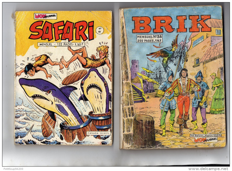 BANDES  DESSINEES   SAFARI-BRIK-RAPACES-COPLAN   (lot De 4) - Paquete De Libros