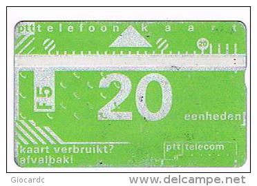 OLANDA (NEDERLAND - NETHERLANDS) PTT TELECOM  L & G  1989 20 CODE 907B -  USED  - RIF. 4894 - Openbaar