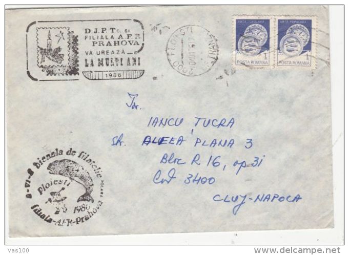 WHALE, SPECIAL POSTMARK ON COVER, 1986, ROMANIA - Whales