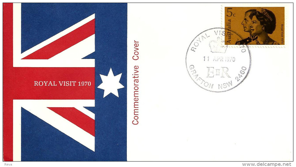 AUSTRALIA  FDC ROYAL VISIT 5 CENTS STAMP QEII DATED 23-04-1970 CAIRNS QUEENSLAND CTO SG? READ DESCRIPTION !! - Lettres & Documents