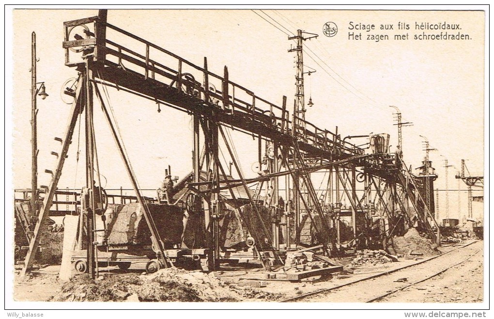 "Carrières Du Hainaut - Soignies - Sciage Aux Fils Hélicoidaux / Het Zagen Met Schroefdragen" - Soignies