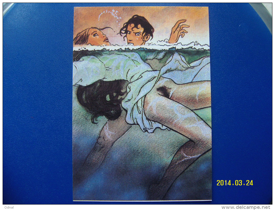 1 CARTOLINA    DI  MILO  MANARA  ( IL PIACERE DI ESSERE.....) 10 - Milo Manara Strips