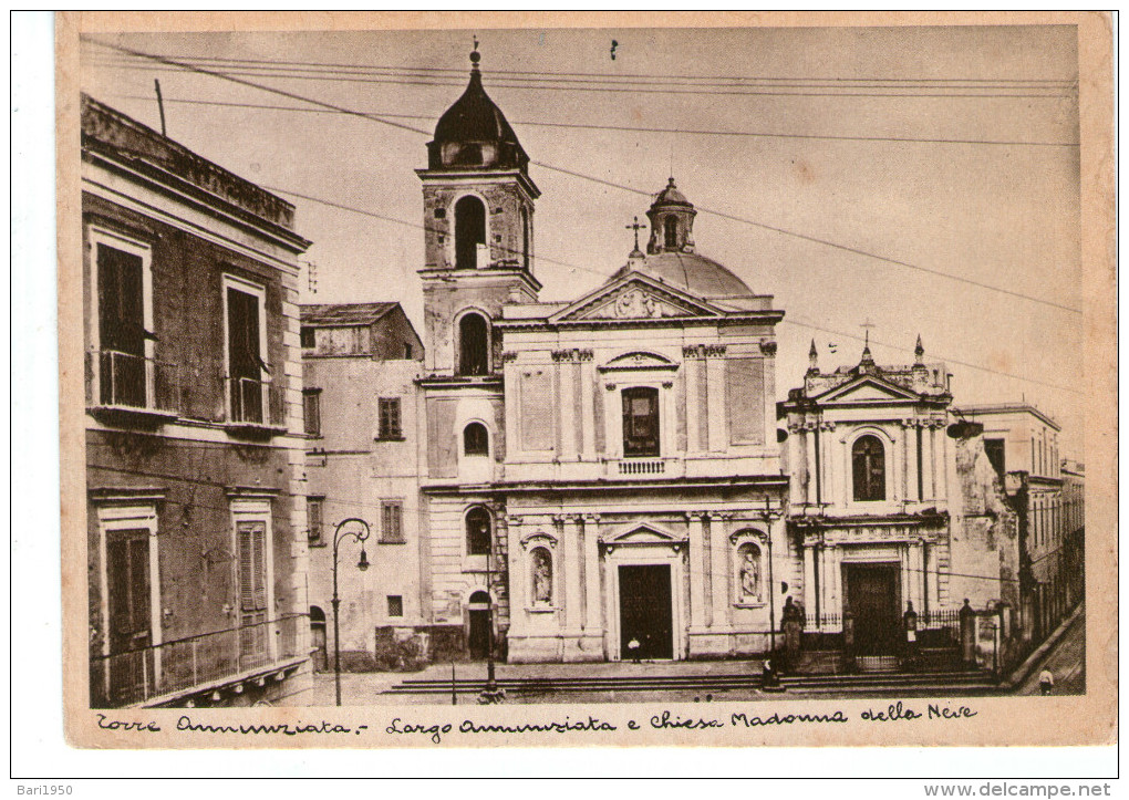 Torre Annunziata - Largo Annunziata E Chiesa Madonna Della Neve - Torre Annunziata