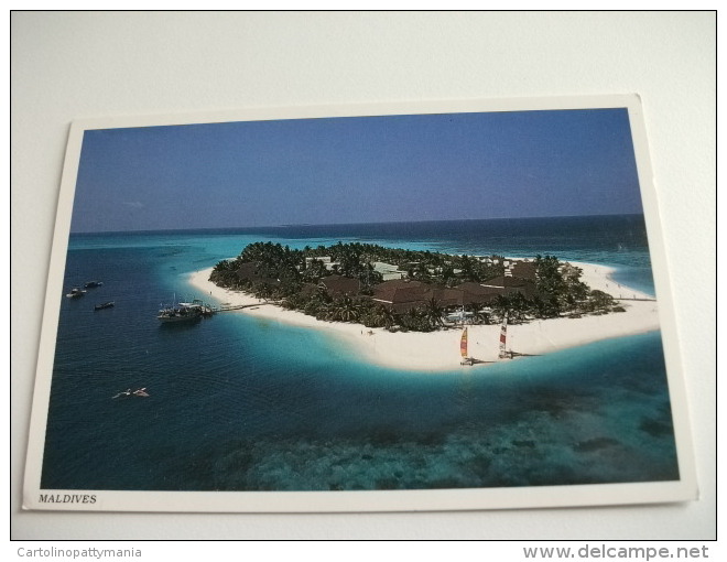 STORIA POSTALE FRANCOBOLLO COMMEMORATIVO Maldives Marina Life Un Atollo Vista Aerea - Maldive