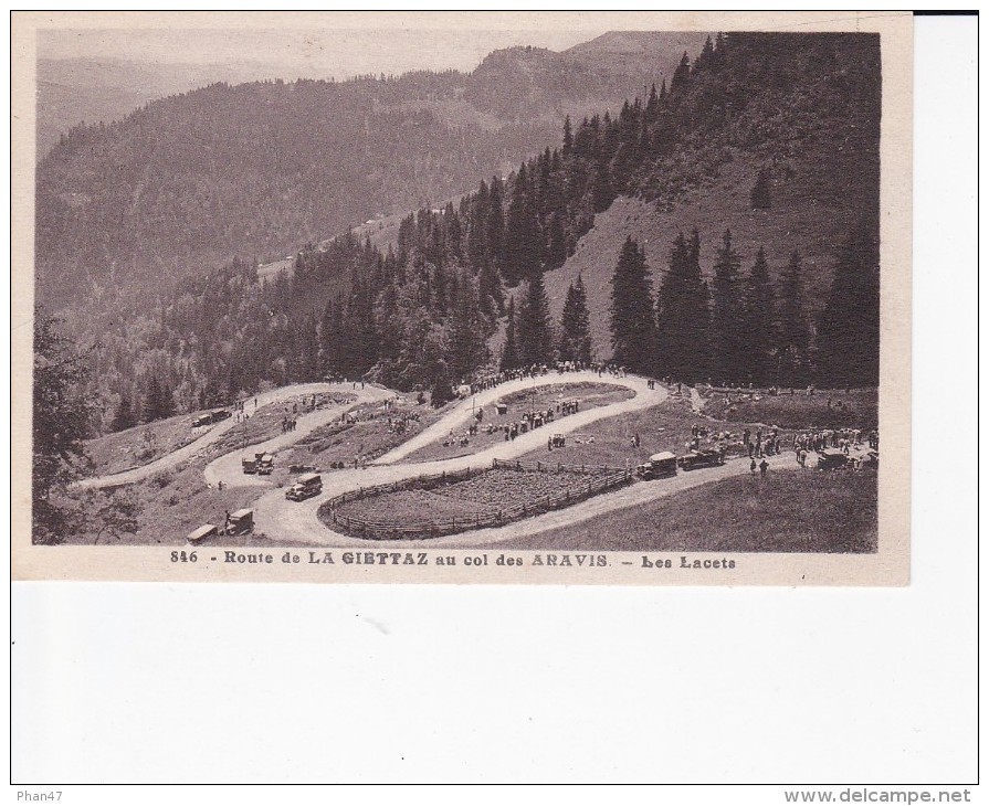 Route De La GIETTAZ (73) Au Col Des Aravis, Les Lacets. Tour De France ?, épreuve Cycliste ? - Autres & Non Classés