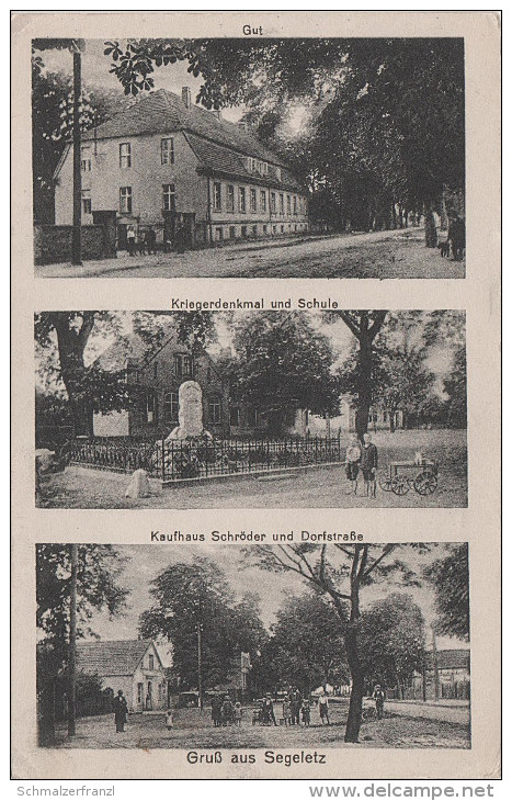 AK Gruß Segeletz Wusterhausen Dosse Kaufhaus Schröder Denkmal Schule Gut A Neustadt - Wusterhausen