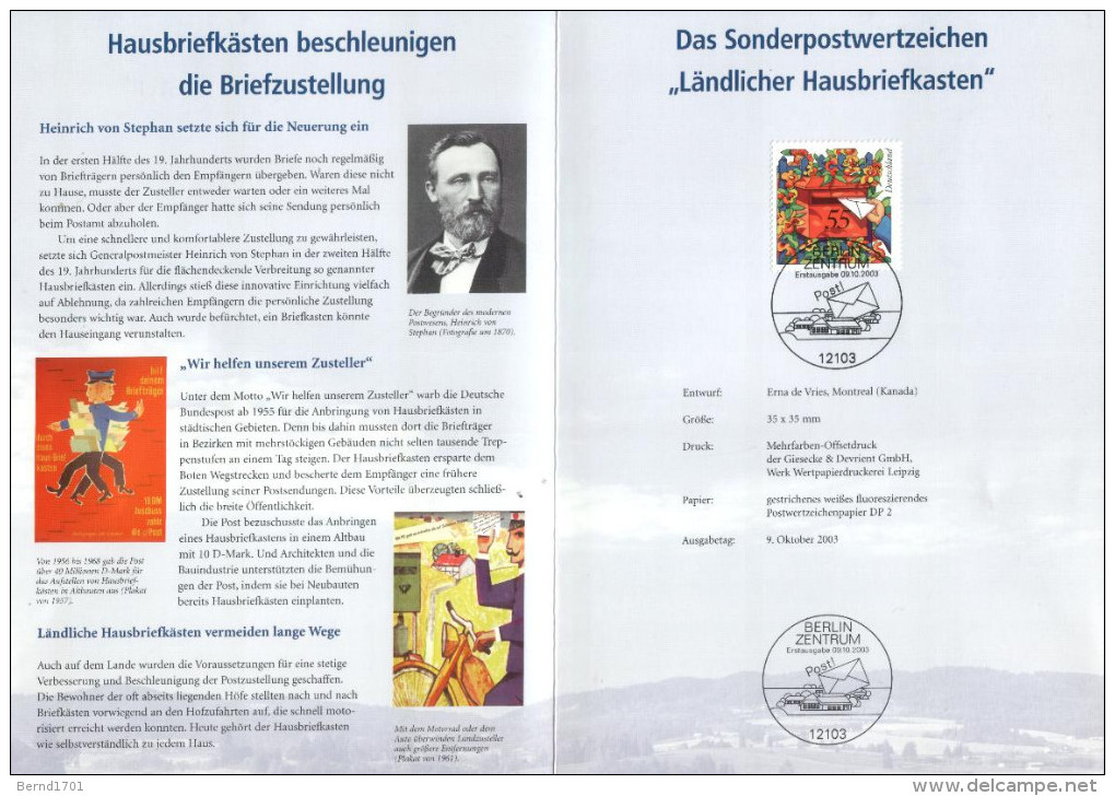 Germany - Spezialbeleg / Special Document (V998)- - Post