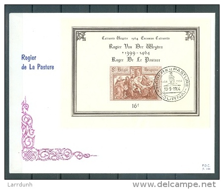 Belgium B763 Rogier De La Pasture Descent From The Cross Souvenir Sheet Block Painting  Day Of Issue Cancel 1964 A04s - 1961-1970