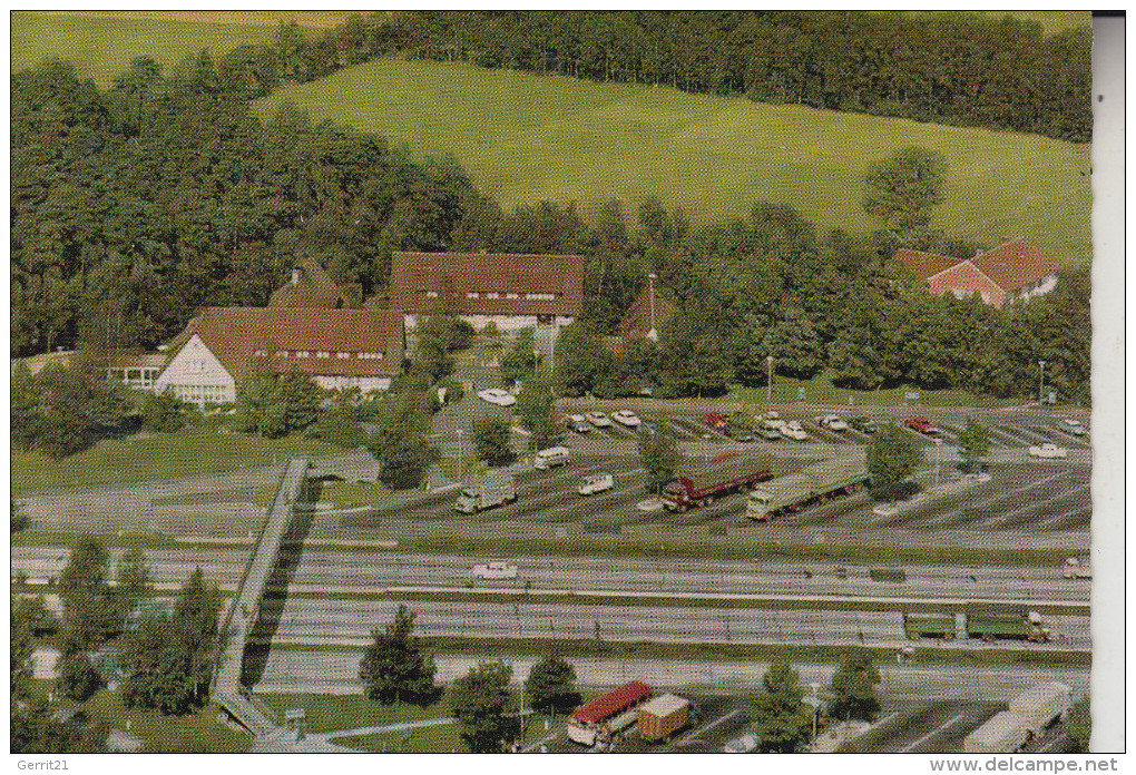 4830 GÜTERSLOH, BAB Autobahn-Raststätte, Luftaufnahme, 1968 - Guetersloh