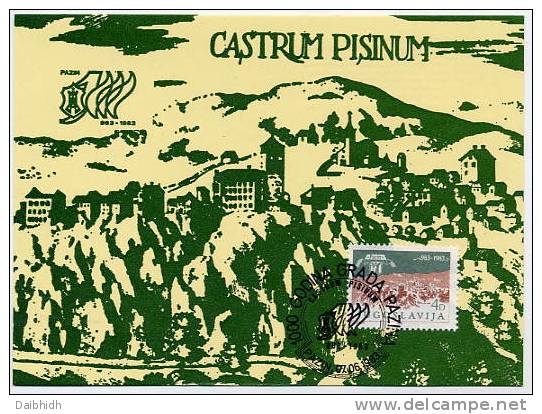 YUGOSLAVIA 1983 Millenary Of Pazin On Maximum Card.  Michel 1994 - Cartes-maximum