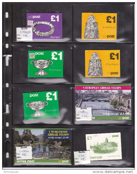 IRLANDE - STOCK De 36 CARNETS Avec DIVERSES COMBINAISONS - RARE PROPOSITION - Carnets