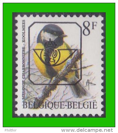 BUZIN - PRE 831** - Mésange Charbonnière / Koolmees - H5 (groene Gom Verte) - Typos 1986-96 (Vögel)