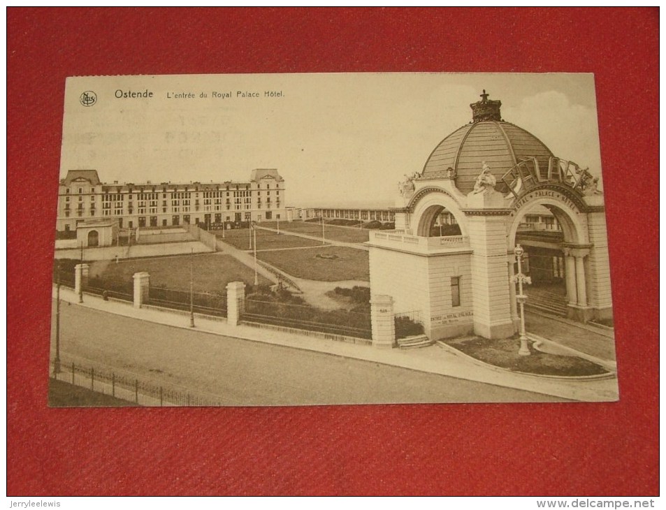 OOSTENDE - OSTENDE -  L'Entrée Du  Royal  Palace  Hotel   -  1929 - Oostende
