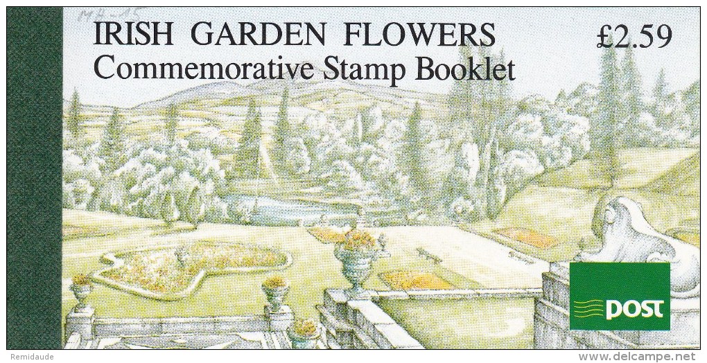 IRLANDE - 1990 - CARNET SERIE FLEURS "IRISH GARDEN FLOWERS" YVERT C732 - Booklets