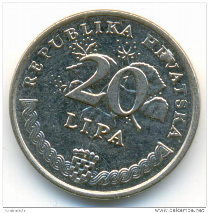 ERROR , CROATIA 20 LIPA 1993 , FILLED H & R - Kroatië