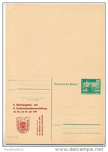 DDR P81-1a-79 C5-a  Postkarte Mit Antwort PRIVATER ZUDRUCK Haffwoche Ueckermünde 1979 - Cartoline Private - Nuovi