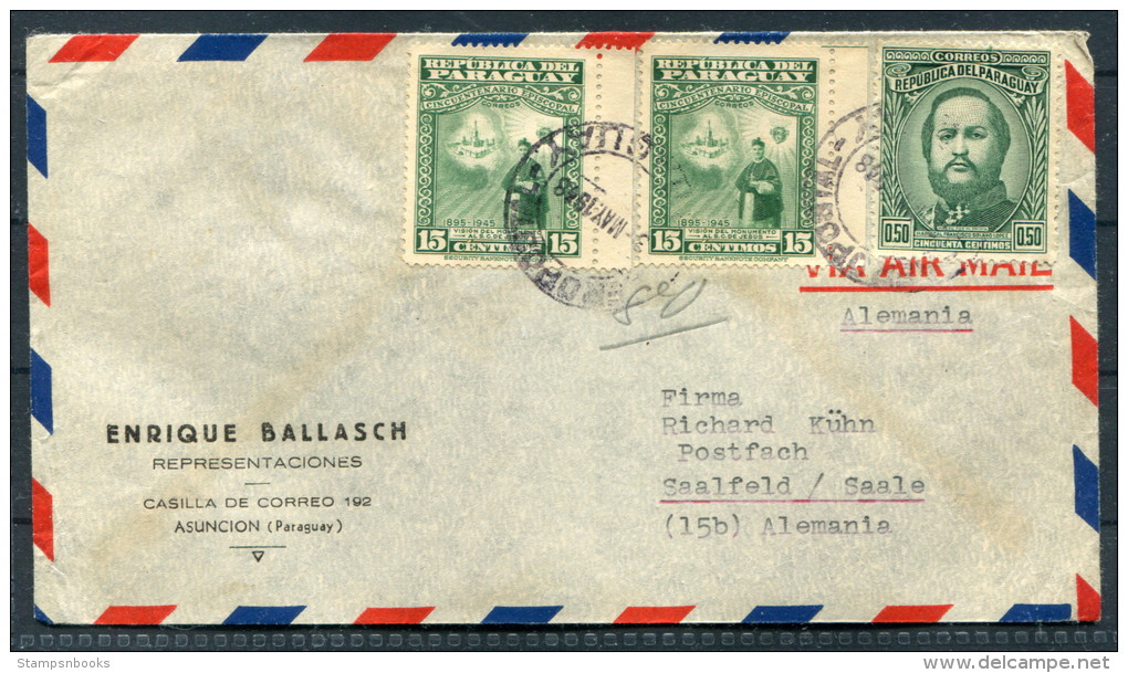 1948 Paraguay Enrique Ballasch Brief - Germany - Paraguay