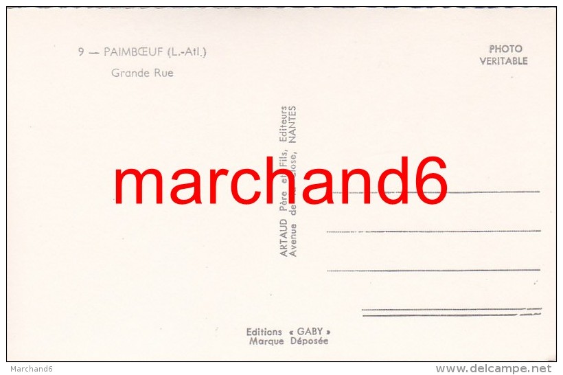 Loire Atlantique Paimboeuf Grande Rue Couverture Plomberie Zinguerie Service D Eau Chauffage Centrale Editeur Artaud - Paimboeuf