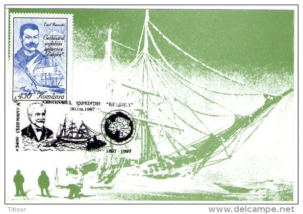 "Belgica" Expedition 100 Years. Emil Racovita Maxicard. Cluj 1997. - Antarctische Expedities