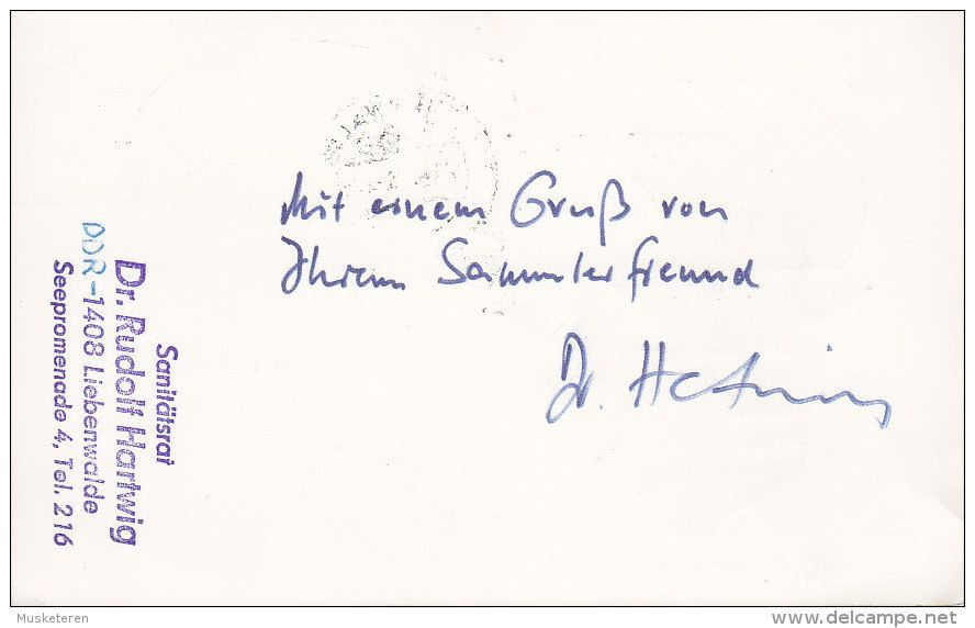 Germany DDR Postal Stationery Ganzsache Private Print "Für Antiimperialistische Solidarität" LIEBENWALD 1976? To Denmark - Cartes Postales Privées - Oblitérées