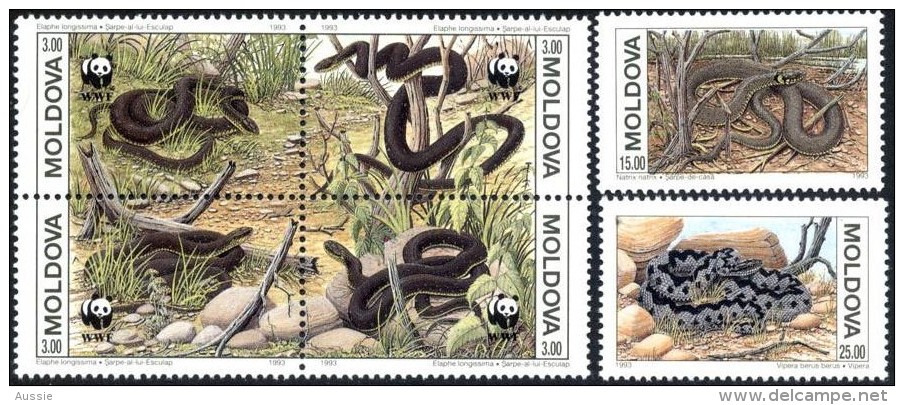 Moldavie Moldova 1993 Yvertn° 44-49 *** MNH Cote 7 Euro Faune WWF - Moldavie