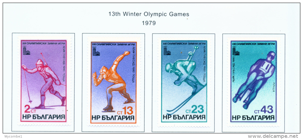 BULGARIA  -  1979  Winter Olympic Games  Mounted Mint - Ungebraucht