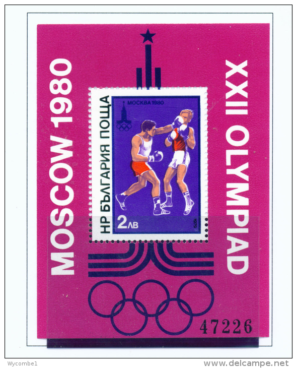 BULGARIA  -  1979  Olympic Games  Miniature Sheet  Unmounted Mint - Unused Stamps