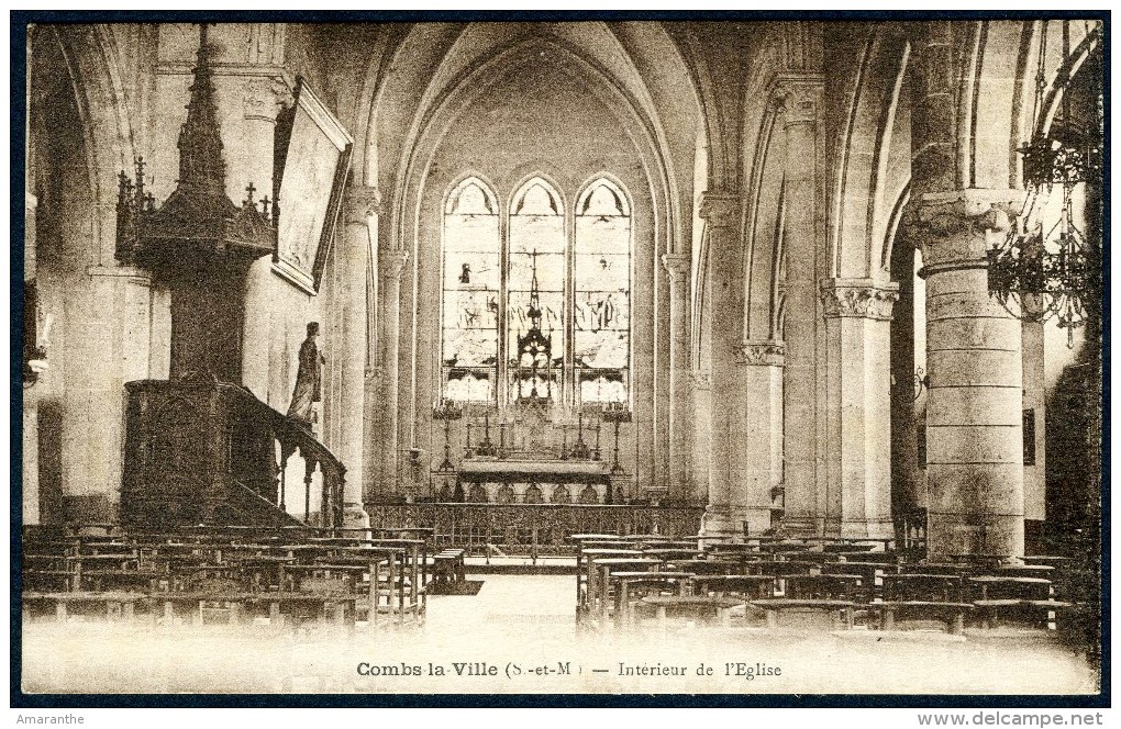 CPA  COMBS-LA-VILLE - Intérieur De L´Eglise - Combs La Ville