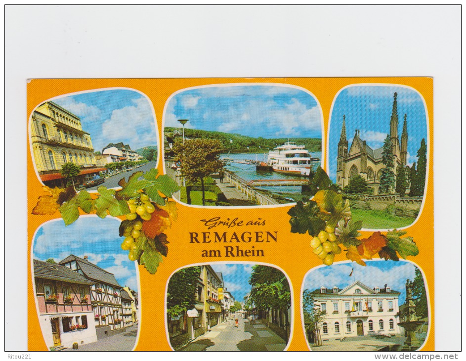 Gruß Aus Remagen Am Rhein - Multivues - Grappes Raisin Feuille De Vigne - 1987 - Remagen