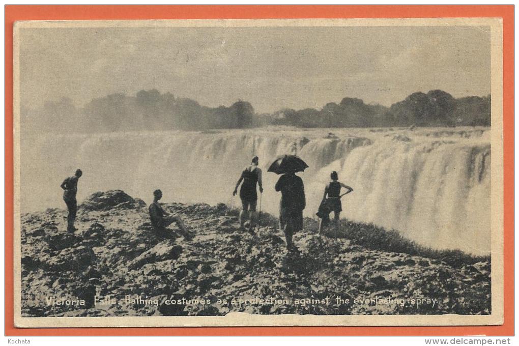 N14/ 038, Victoria Falls Bathing , Non Circulée - Zambie