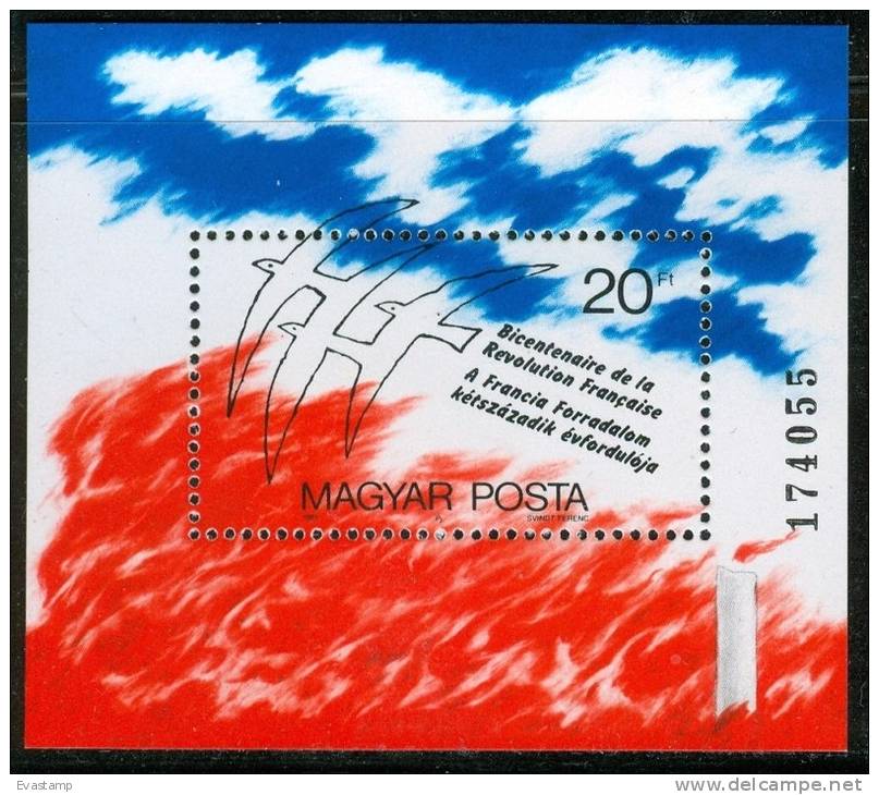 HUNGARY-1989.Souvenir Sheet - French Revolution MNH! - Ungebraucht